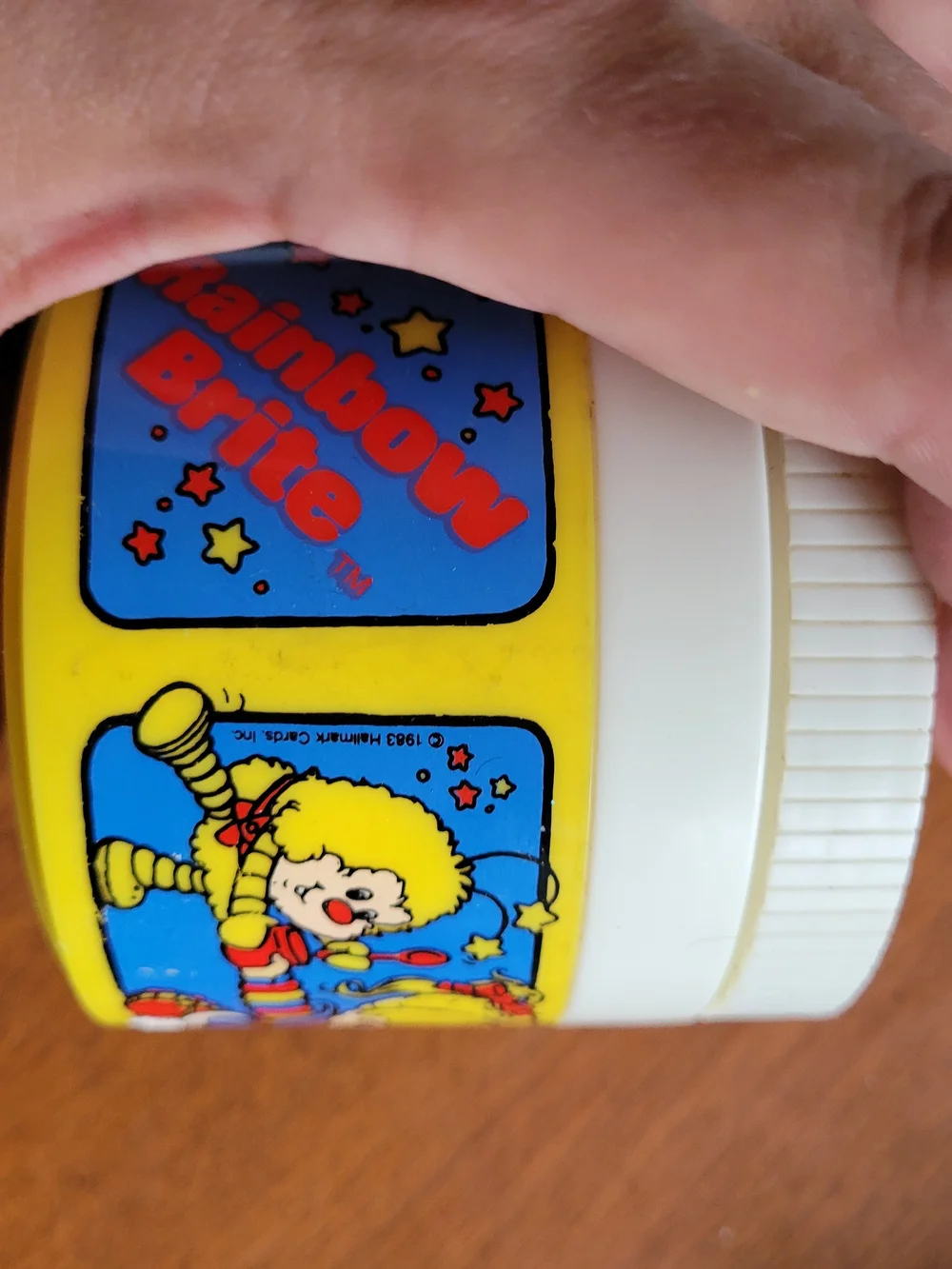 Thermos RAINBOW BRITE VINTAGE RARE Snack Container Original Sticker !!!!!!!!!!!!